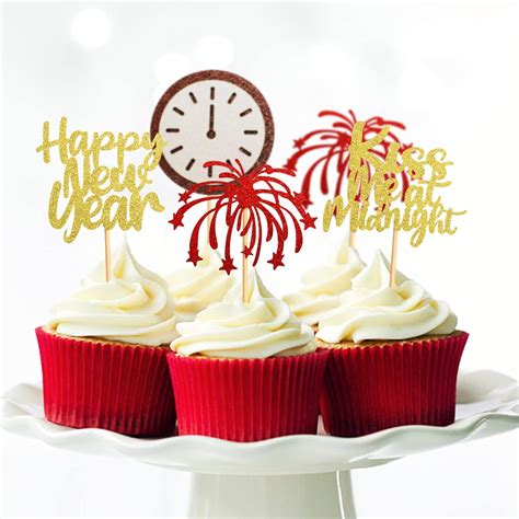 Keaziu 36 Pack 2024 Happy New Year Cupcake Toppers Hello India | Ubuy