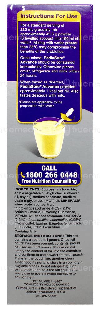 Pediasure Advance + Vannila | Buy Pediasure Advance Online at Truemeds