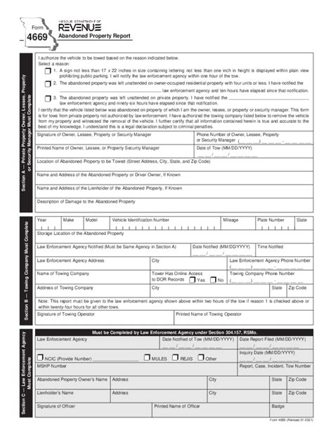 2021 MO Form 4669 - Blank Fillable Template | Fill Out, Print ...