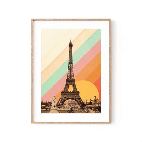 Buy Eiffel Tower Rainbow Wall Art Online at Best Price – Dessine Art