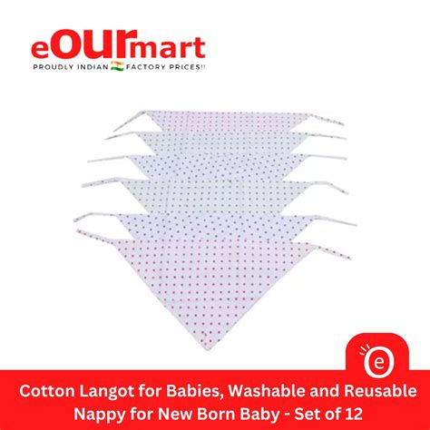 Buy Cotton Langot for Babies, Washable and Reusable | Pack of 12 ...