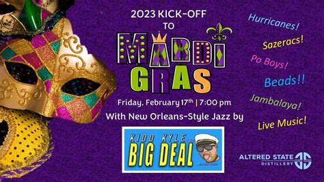 Kick-off to Mardi Gras Party with Kidd Kyle and the Big Deal at Altered ...