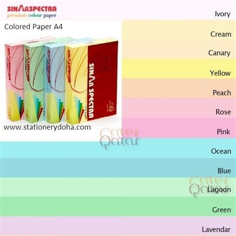 Colored Copy Paper A4, 80gsm – Cater Qatar