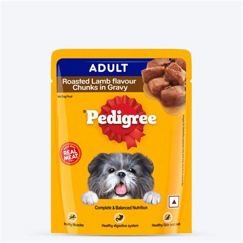 Pedigree Roasted Lamb Chunks In Gravy Adult Dog Wet Food - 70 gm ...