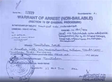 போலி அரெஸ்ட் வாரண்ட் தயாரித்து மில் உரிமையாளரை கடத்த முயற்சி ...