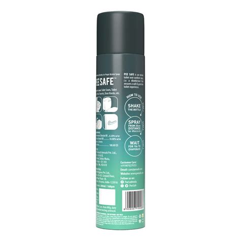 Pee Safe Toilet Seat Santizer Mint Spray, 300 ml Price, Uses, Side ...