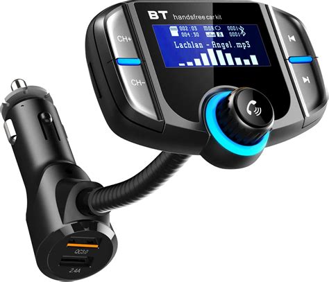 Adaptador Bluetooth Jaronx para carro,Transmissor FM Bluetooth V5.0 para carro,Adaptador de ...