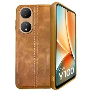 A rtistque Premium Thread Leather Back Cover Case for Vivo Y100 5G ...