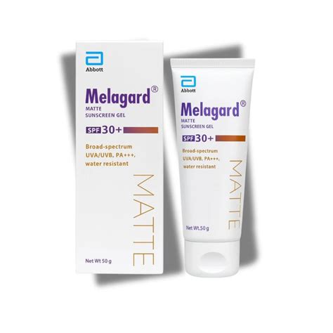 Melagard Matte Sunscreen Gel SPF 30+, 50g. – my-medical