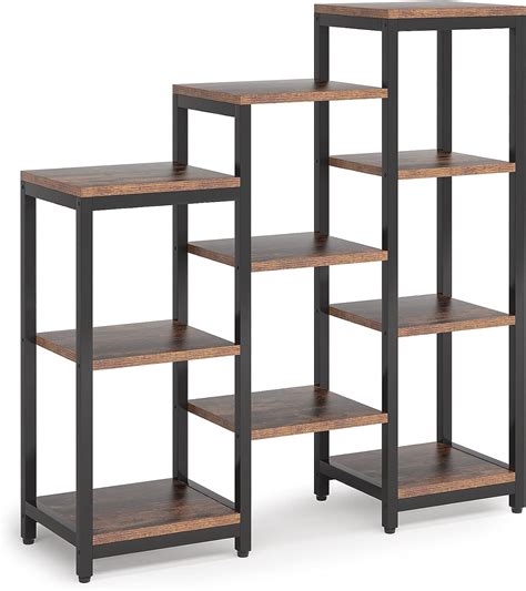 Buy Tribesigns 4-Tier Bookshelves and Bookcases, Wooden Rustic Ladder ...