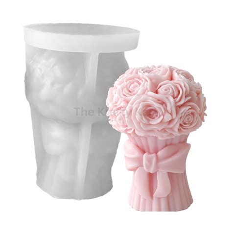 Rose Bouquet Vase Candle Mould for simple | Buy Online at Best Price