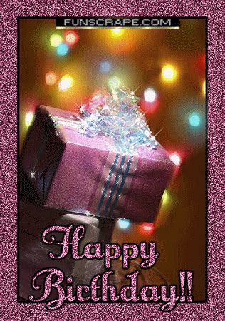 Glitter Elegant Happy Birthday Gif - Animasi gif
