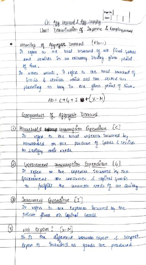 Aggregate Demand & Supply Notes (ECO 101) - Studocu