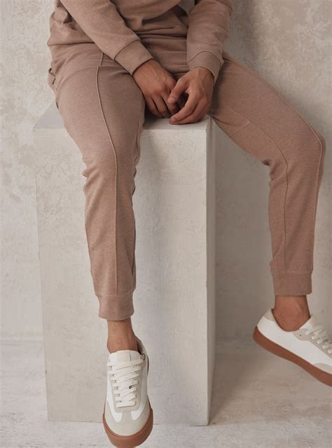 Buy Fawn Melange Joggers Casual Khaki Solid Jogger for Men Online | Andamen