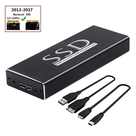 QNINE USB 3.0 PCIe SSD Enclosure for 2013 2014 2015 2016 2017 MacBook ...