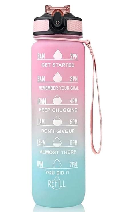 Plastic Dofthd Sipper Water Bottle For Adults With Time Measurement Bpa ...