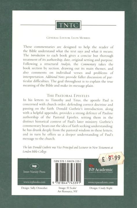 TNTC - The Pastoral Epistles (Vol.14) – St Pauls India