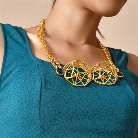 Pharaoh's Gold Pyramid Neckpiece – Zaza by Somya