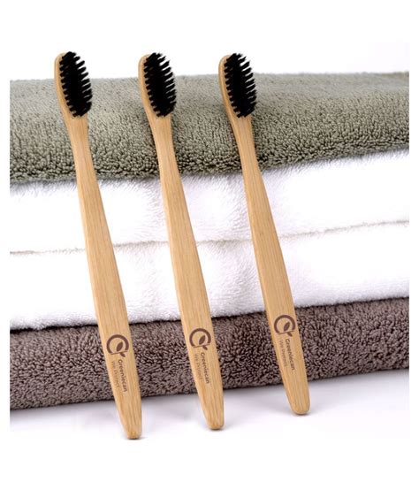 Greeniecan Charcoal Bamboo Toothbrush Pack of 3: Buy Greeniecan ...