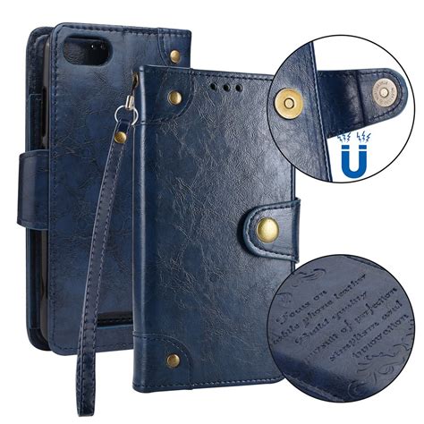 Wiko Lenny 3 Case, Smarit Back Shell Protects Bumper Flip Cover-Blue ...