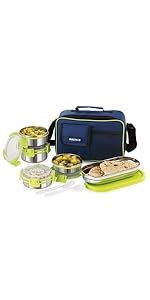 Buy Magnus Nexus 5 Stainless Steel Lunch Box Set | Insulated, Air-Tight ...