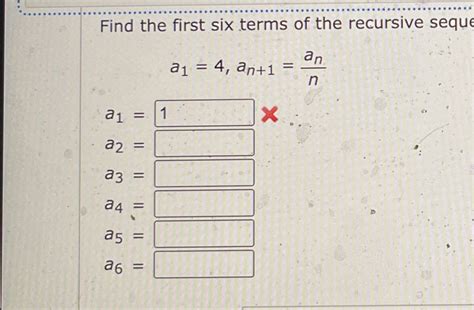 Find First 4 Terms Using Recursive Formula 的图像结果