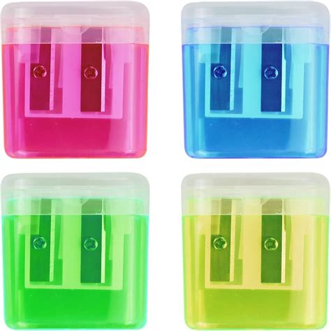 SZCXDKJ 4 PCS Pencil Sharpeners, Manual Pencil Sharpeners, Colorful ...