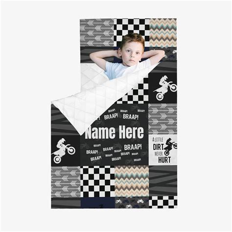 Buy Personalized Dirt Bike Nap Mat with Name, Motocross Sleeping Bags ...