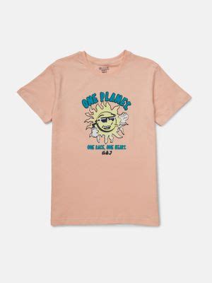 Buy Gini & Jony Boys Peach T-shirts Online