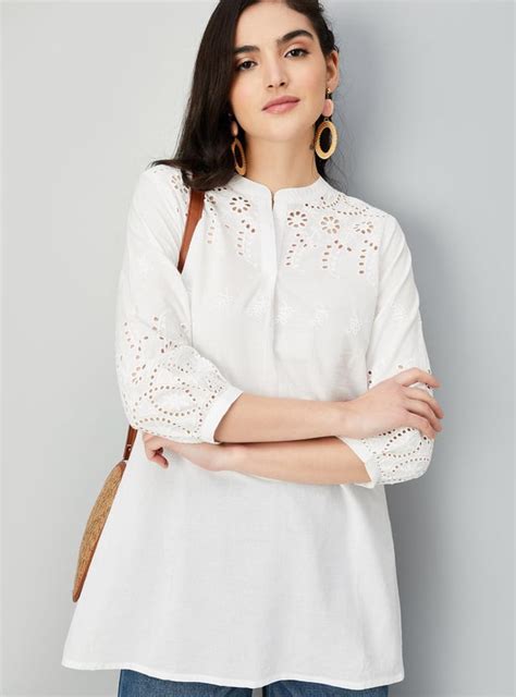 Buy Women Schiffli Casual Tunic Online at just Rs. 899.0 ...