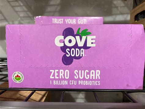 CASE LOT - Cove grape zero sugar soda 11 x 355ml
