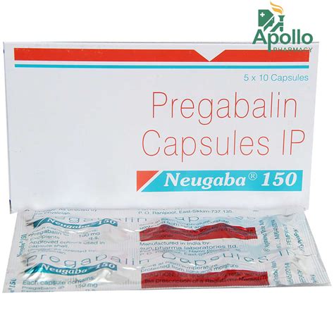 NEUGABA 150MG CAPSULE Price, Uses, Side Effects, Composition - Apollo ...