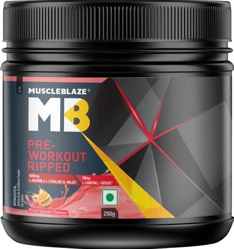 MUSCLEBLAZE Pre-Workout Ripped, Fruit Splash Energy Drink - Price History