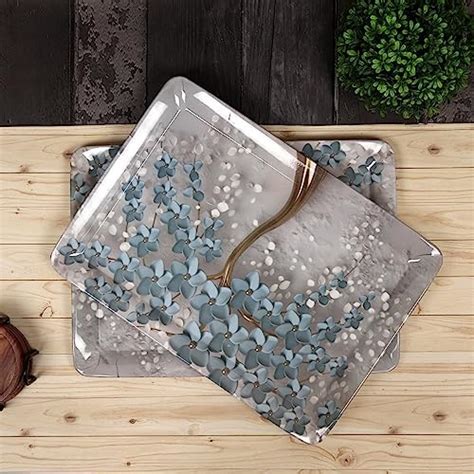 Golden Fish Melamine Flower Printed Melamine Large Size (39x27.5 cm ...