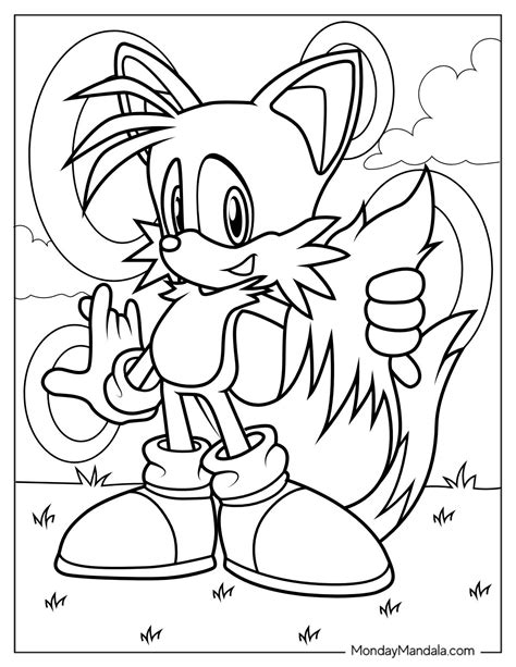 Sonic The Hedgehog Coloring Pages Tails