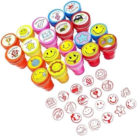 Oytra 20 Piece Stamps for Kids Emoji and Motivation Reward Art Teachers ...