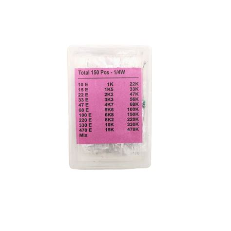Assorted 0.25W Resistor Kit 30 Values – 150pcs Set Online – Tomson ...