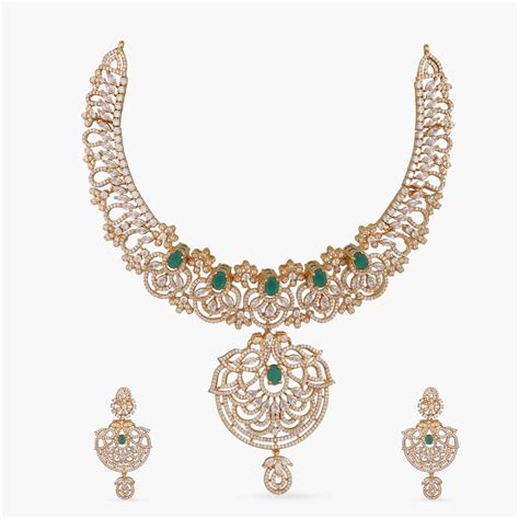 Buy Mahasri Nakshatra CZ Necklace Set | Tarinika – Tarinika India