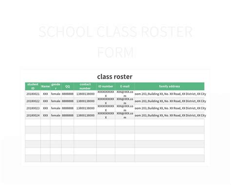 Image result for Roster Form Math