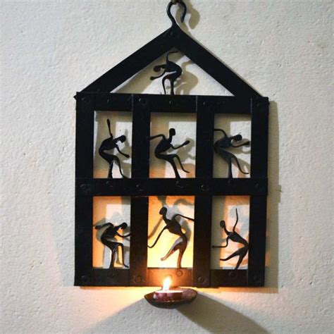 Wrought Iron Tribal Diya Wall Hanging – Kaareegaree