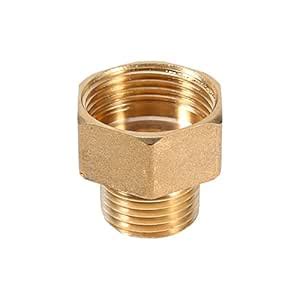 1/8" BSP male x 1/4" BSP female thread Brass Water Pipe Hexagon Reducer ...