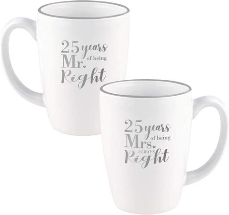 Buy 25th Anniversary Mug Set / 25th Anniversary Mr. And Mrs. Always ...