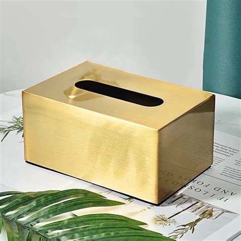 Metal Tissue Box - Gold - Luxury Home Decor – Whites & Pastels