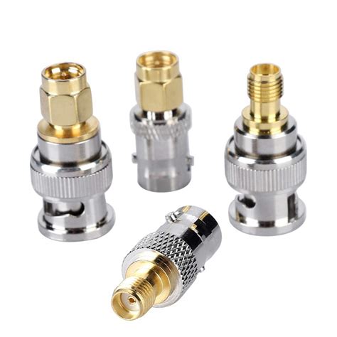 Perfect Match SMA to BNC Connector, Durable 4PCS Coaxial Connector, for ...