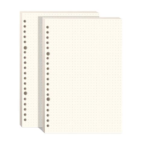 RETTACY Refill Dotted paper 2 Pack - A5 Loose Leaf Dot Grid Paper for ...