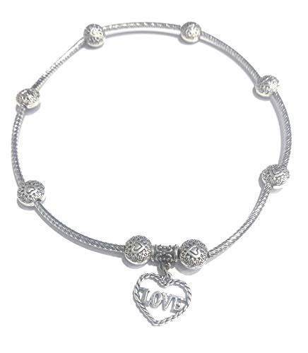 GURJARI Lac Oxidized Silver Anklets for Women & Girls (Silver) : Amazon ...