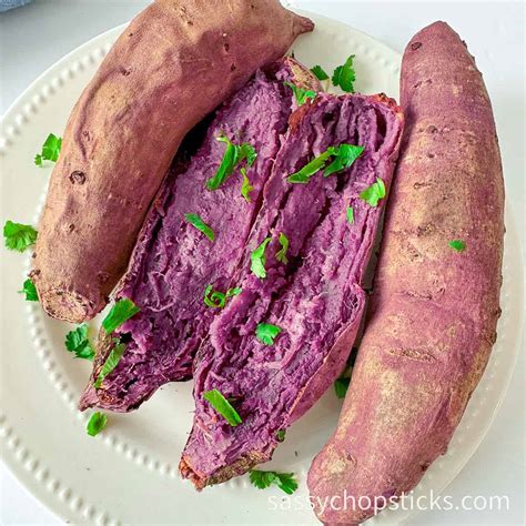 Oven Roasted Purple Yam Recipe: An Easy Side Dish - Sassy Chopsticks