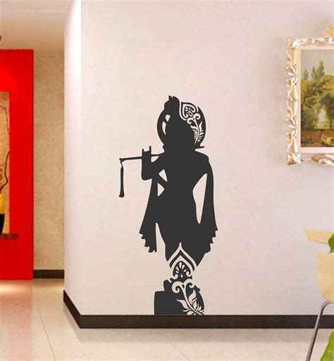 Buy Decals Creation™ Wall Sticker Krishna Ji (Size 92X60 CM) PVC Vinyl ...