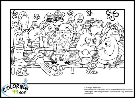 Spongebob Squarepants Coloring Pages For Kids Coloring Pages