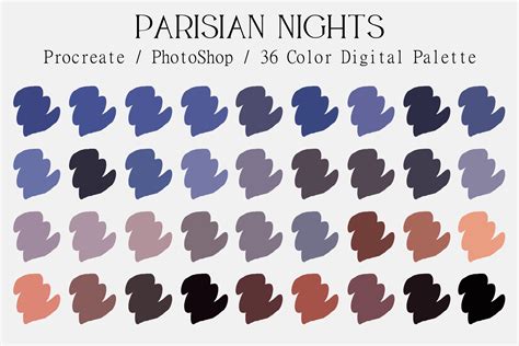 Parisian Nights Digital Color Palette Graphic by Gen Aumonier ...